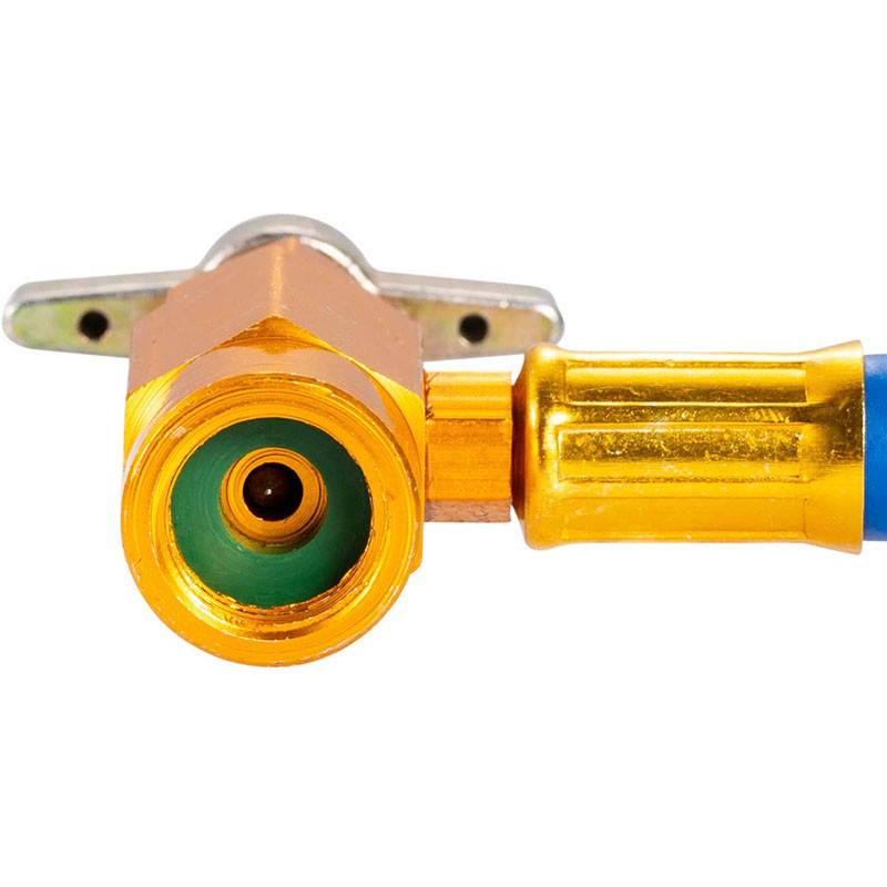 Piercing Valve with R134a Charging Hose Can Tap with Gauge Recharging Hose Kit Connect Can of R134a, R-12/R-22 Refrigerant Port